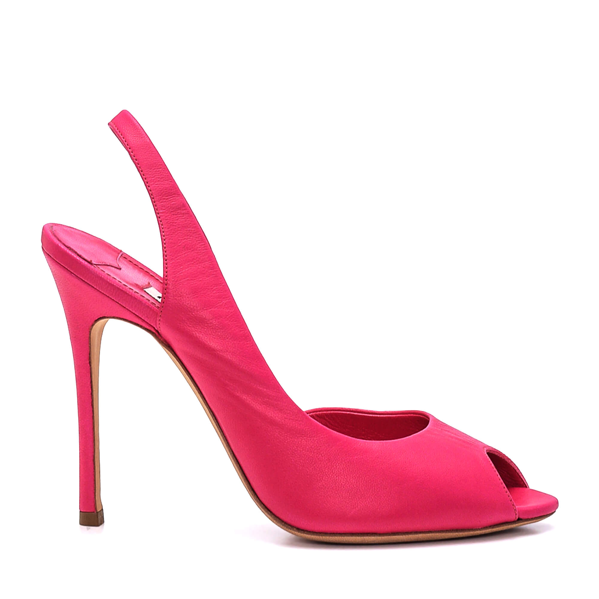 Miu Miu - Fuchsia Leather Slingback Pumps